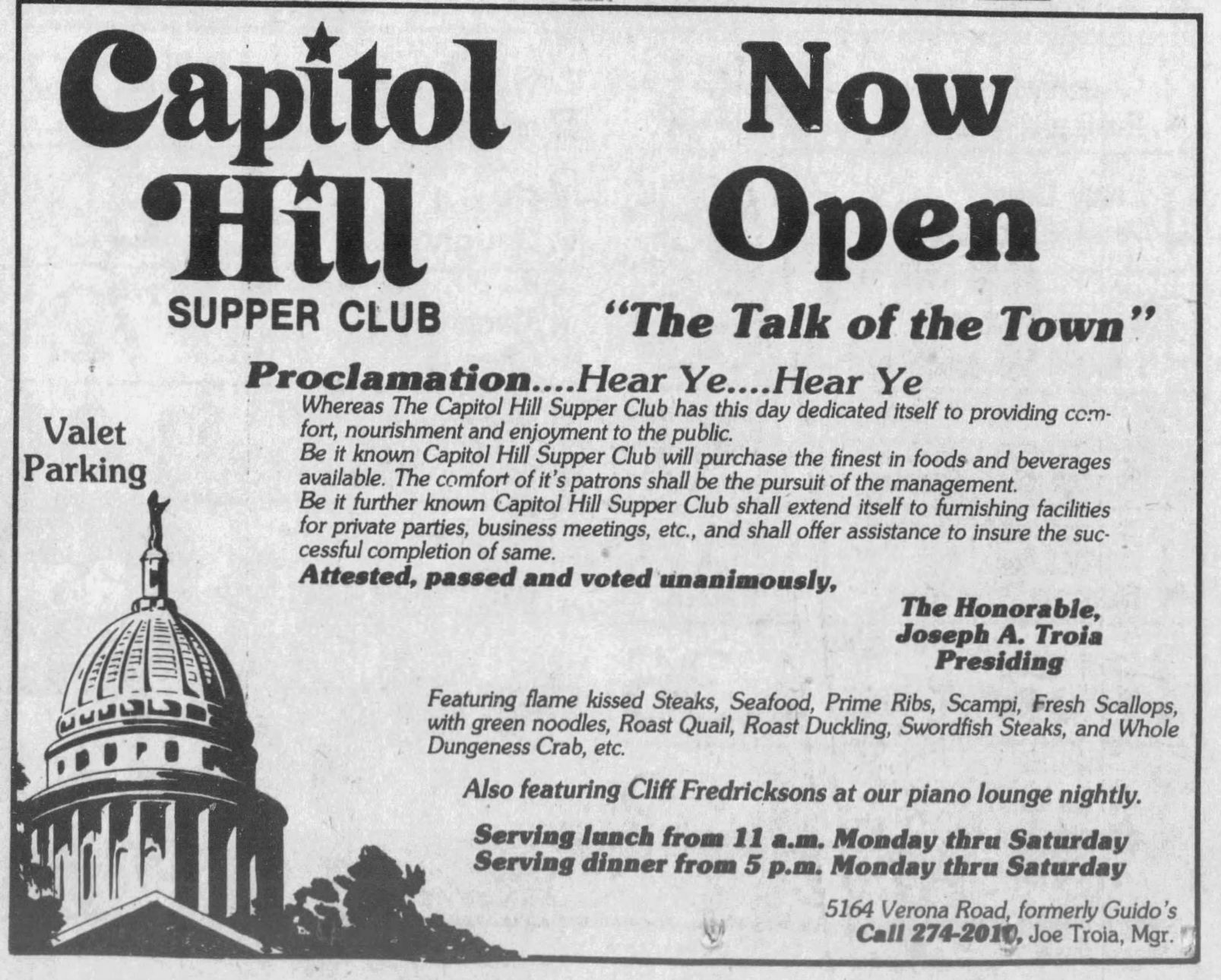 Capitol Hill Supper Club